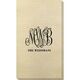 Large Script Monogram with Text Bamboo Luxe Guest Towels Image 3 of 3